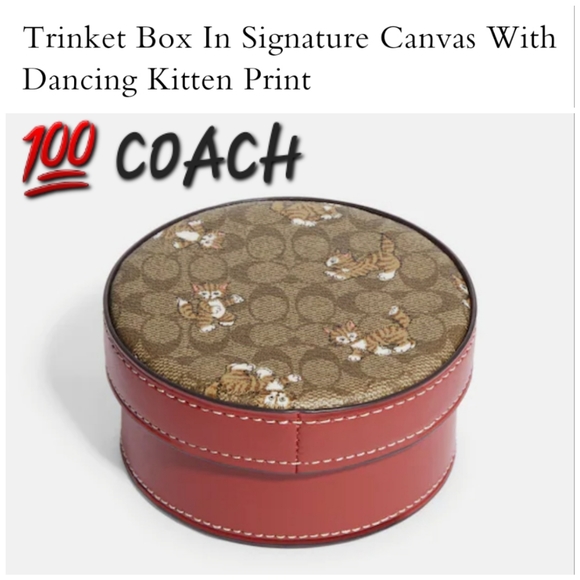 Coach Other - 👀50% OFF👀🐈 NWT‼️ A-DOR-A-BLE Coach "Dancing Kitten" Trinket Box
